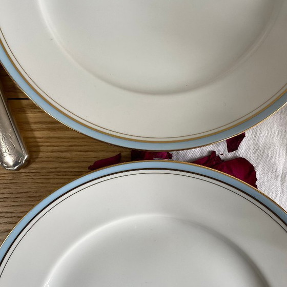 Image 1 of 6 piatti piani antichi in porcellana della manifattura Couleuvre