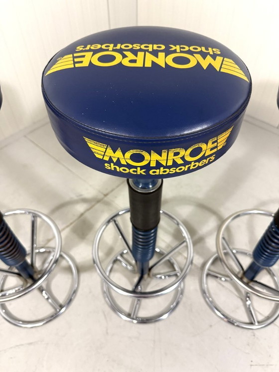 Image 1 of 3 sgabelli da bar con ammortizzatori Monroe anni '80-'90