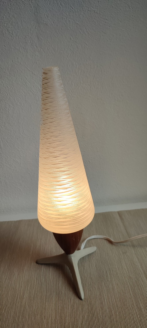 Herda Tischlampe Milchglas '50 Fifties Weiß