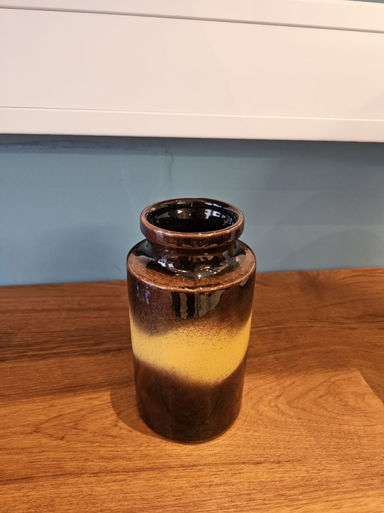 Vaso Vintage Scheurich West Germany - Marrone/Giallo – Vasi, Ceramica (photo 2 of 5)