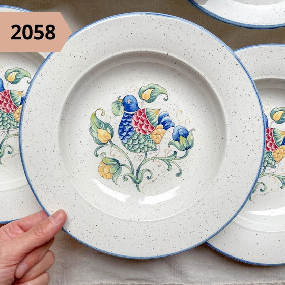 Piatto Fondo Individuale in Maiolica Floreale Vintage – Stoviglie, Retro (photo 8 of 19)