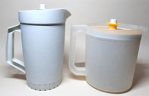 Ensemble de pichets Tupperware vintage – 1,5 litre + 1 litre | Fabriqué en France
