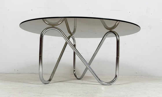 Image 1 of Französischer Stahlrohr Coffee Table/Couchtisch, der 1970er Jahre