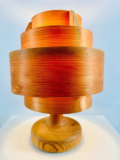 B-262 pine veneer table lamp by Hans-Agne Jakobsson for AB Ellysett, Sweden, 1960s
