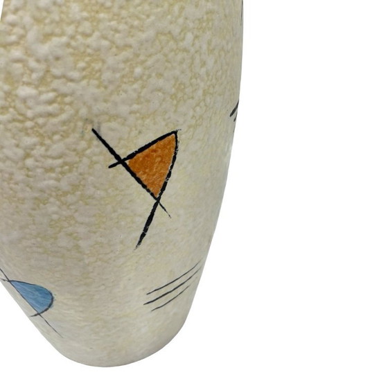 Image 1 of Bay Keramik West-Duitsland Vintage Vloervaas uit de jaren 60 Abstracte New Look