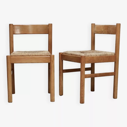 2x Chaises Paillées