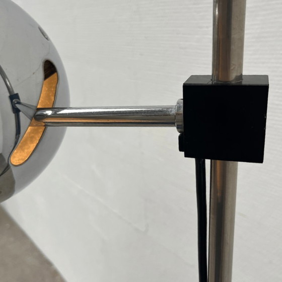 Image 1 of Lampadaire chromé avec sphère, style Space Age - Staff Leuchten