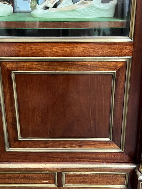 Biblioteca dell'epoca di Napoleone III. Intarsi in ottone, mogano, decorazioni in ottone. – Librerie, Brass (photo 7 of 12)