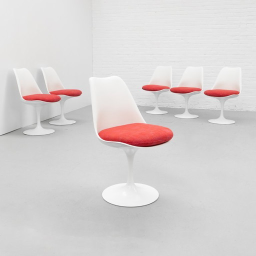 Set of 6 Tulip Chairs Eero Saarinen Knoll, 1979