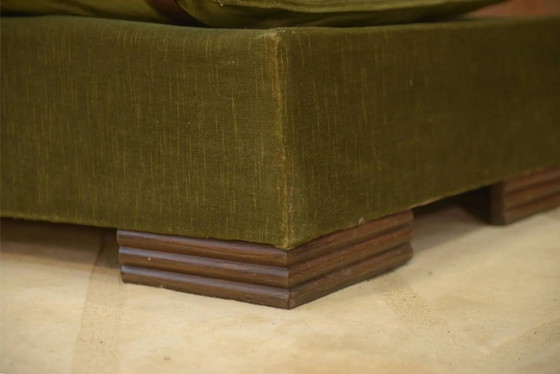 Sofa/Daybed in the style of Eugène Printz 1940s – Chaise longue, Velvet, Art Deco (photo 9 of 13)