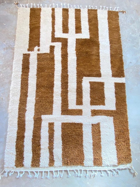 Image 1 of Auténtica alfombra marroquí tejida a mano, hecha por encargo, tamaño 1,5/2,5 m