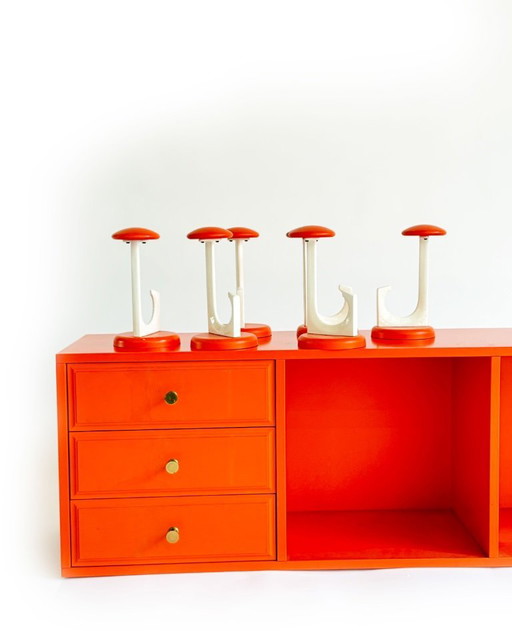 Armario/mueble de entrada vintage – Schönbuch, años 80, lacado naranja