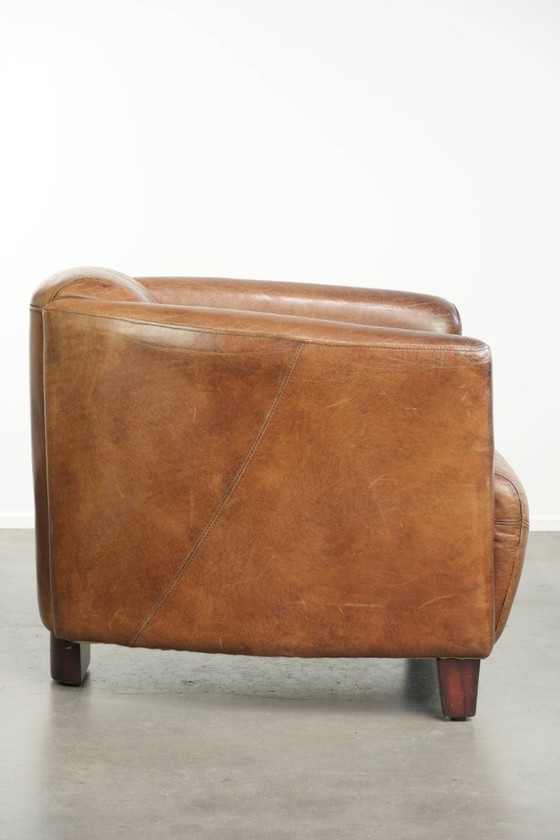 Zeitloser cognacfarbener Rindsleder Aviator Design Sessel – Leather (photo 3 of 13)