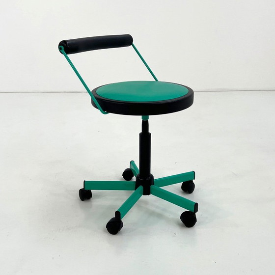 Adjustable Desk Chair From Bieffeplast, 1980s – Office chairs, Metal, Plastic (photo 2 of 9)