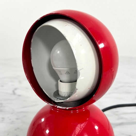 Image 1 of Lampade da tavolo Eclisse rosse di Vico Magistretti per Artemide, anni '60