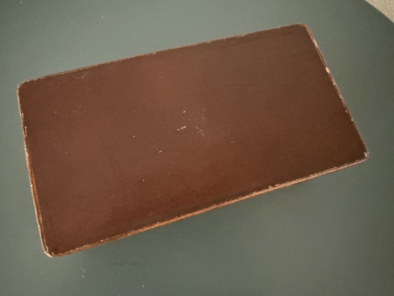 Image 1 of Vintage Florentijns hout met leder sieradendoosje