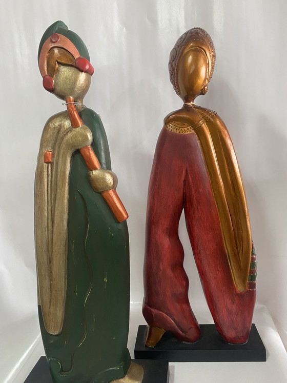 Conjunto de 2 figuras decorativas em madeira – Dekorative Objekte, Wood (photo 10 of 11)