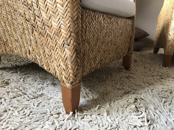 Image 1 of Dos sillones de caña tejida diseñados por Jan des Bouvrie