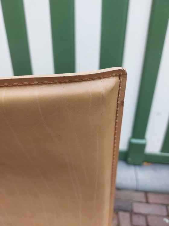 Image 1 of 6 x Kamel-Leder-Esszimmerstühle