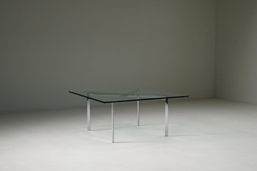 Tavolino da caffè originale Barcelona di Ludwig Mies Van Der Rohe per Knoll, anni '20, Stati Uniti. – salontafels, Chrome