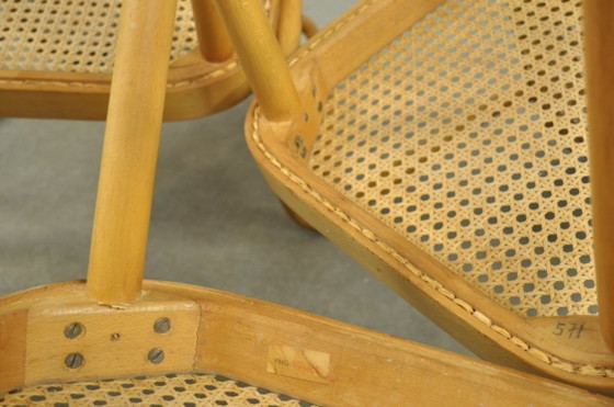 Image 1 of Set of 4 vintage Joseph Hoffmann No. 811 Prague chairs by FMG, 1950s, Poland