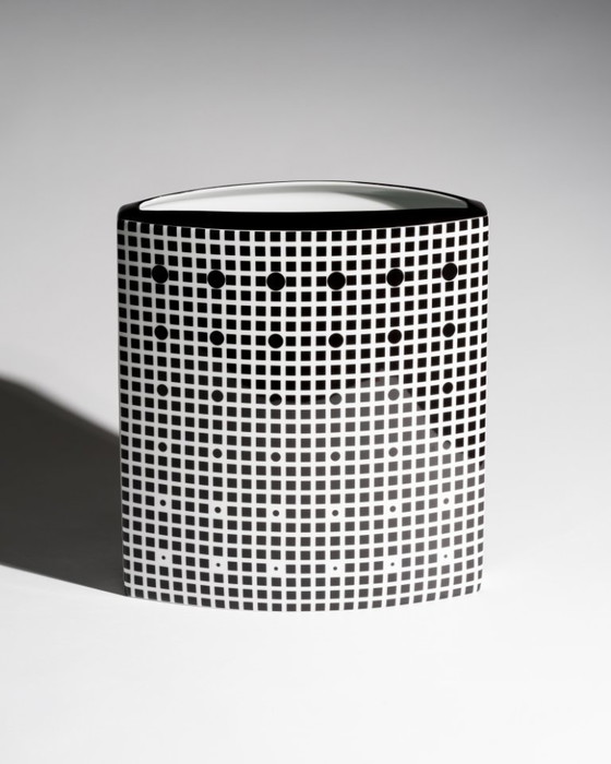 Image 1 of Victor Vasarely for Rosenthal “Art Collection No. 4” Vase XL Op Art Porcelain