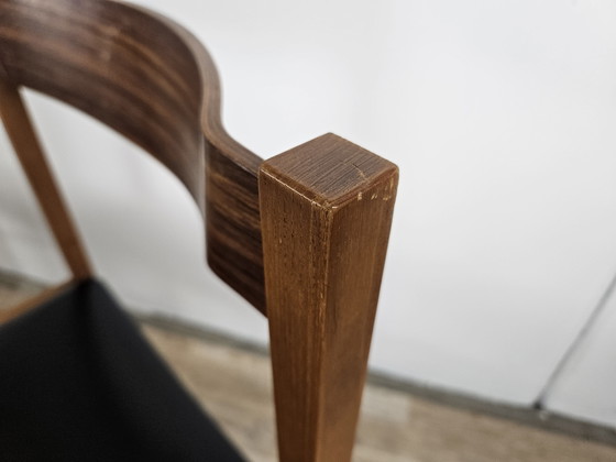 Image 1 of Scandinavian Style Chairs In Teak And Leather