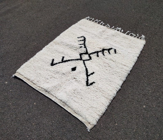 Kleiner marokkanischer Berber-Atlas-Teppich, handgeknüpft, 100/200 cm – Alessi, Teppiche & Läufer, Wool (photo 5 of 7)