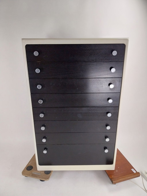 1 cassettiera spaziale a 8 cassetti 1970s