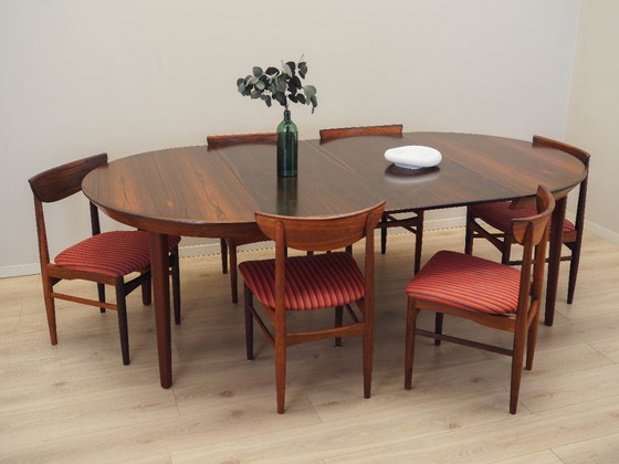 Image 1 of Round rosewood table, Danish design, 1960s, manufacturer: Gudme Møbelfabrik, designer: Ole Hald
