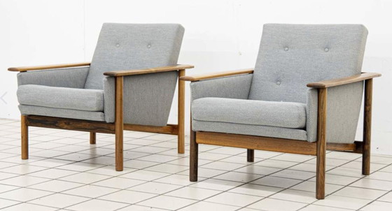 Image 1 of 2x Scandinavian Mid - Century Armchairs