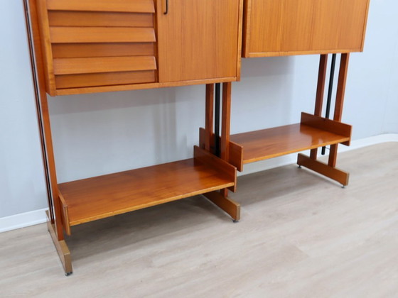 Image 1 of Mid-Century Italian teak bookcase / room divider AV Arredamenti 1960s