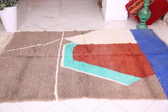 Image 1 of Tapis berbère beni ouraine tissé main traditionnelle 150/250 cm