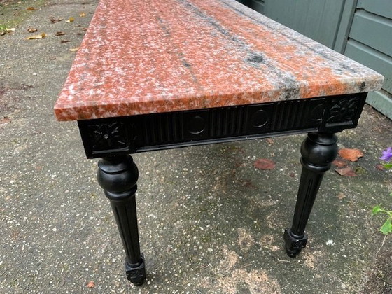 Image 1 of Antique coffee table with marble top