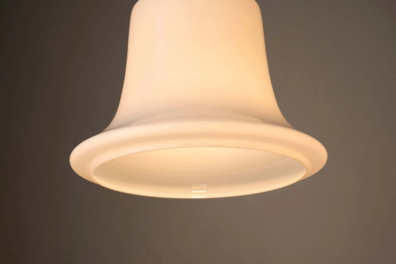 Suspension Cloche Mid-Century en Verre Opalin et Chrome par Cosack, Cosack Leuchten, Plafonniers, Blanc (photo 6 sur 6)