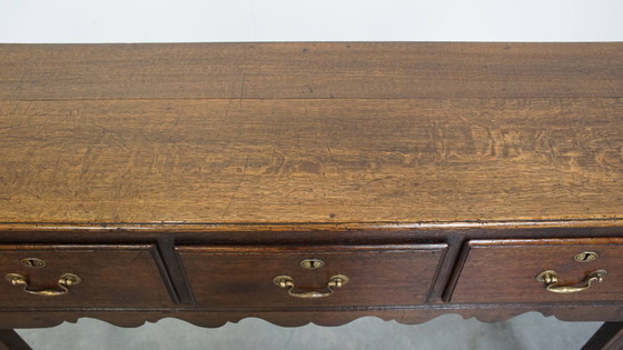 Image 1 of Table d'appoint/meuble de couloir ancien en chêne anglais du 19e siècle