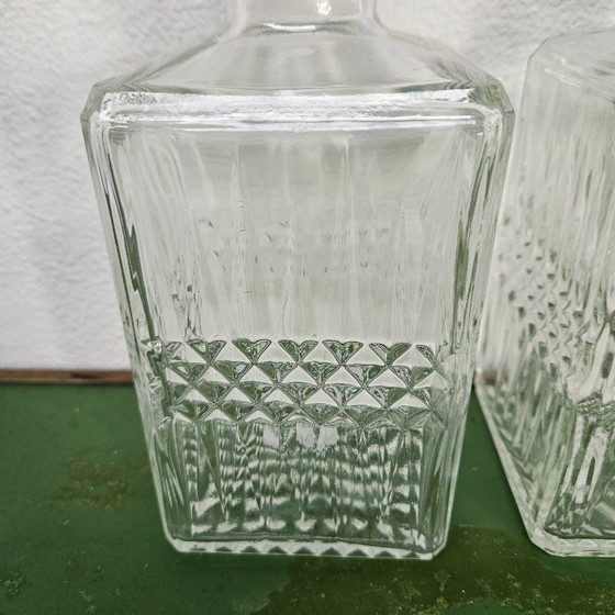 Image 1 of Set di due caraffe in vetro, decanter per whisky