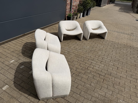 Image 1 of 2x poltrone Artifort F598 Groovy in ottime condizioni!! 10/10Pierre Paulin