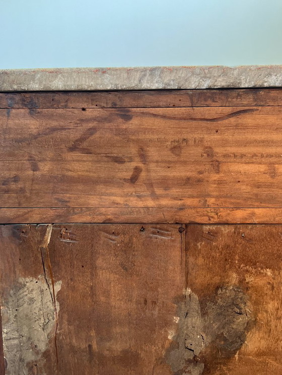 Image 1 of Cassettone - Noce - Comò con specchiera