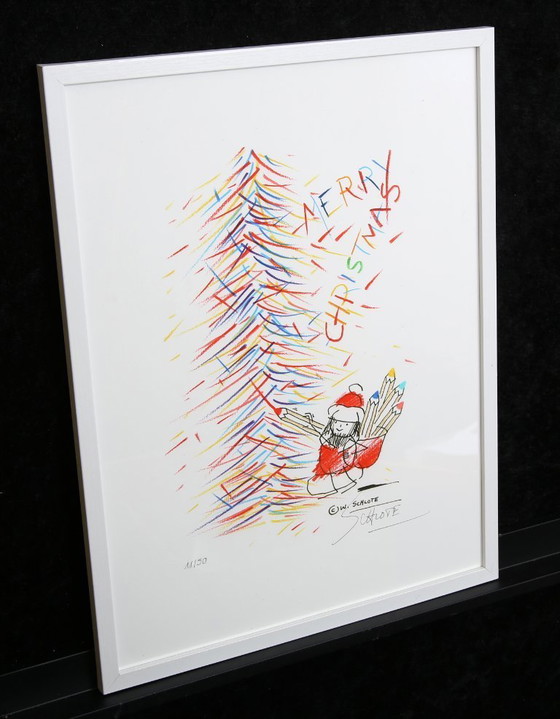 Image 1 of Schlote, Wilhelm - Feliz Navidad - Giclée - firmado a mano - 43 x 31,5 cm