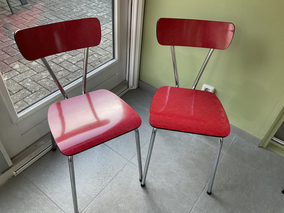 Image 1 of Chaises vintage en formica 4 pièces