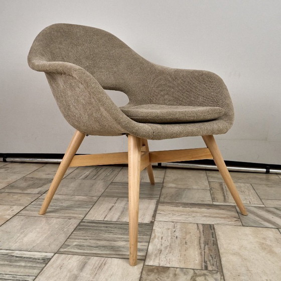 Image 1 of Fauteuil lounge vintage Shell de Miroslav Navratil, années 1960, Tchécoslovaquie
