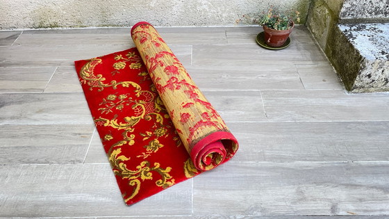 Image 1 of Tapis Vintage Façon Tapisserie 100% Laine - 142x89 cm