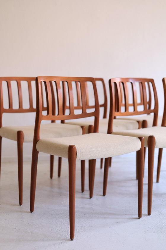 Image 1 of Set di 6 sedie da pranzo modello 83, Niels Otto Møller