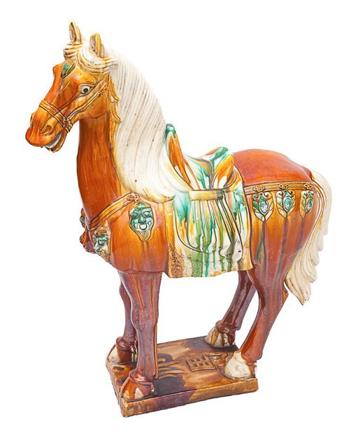 Very large ceramic Chinese horse