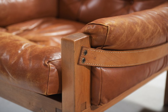 Image 1 of Vintage S15 fauteuils van leer, ontworpen door Pierre Chapo - Atelier Chapo, Frankrijk, 1967.