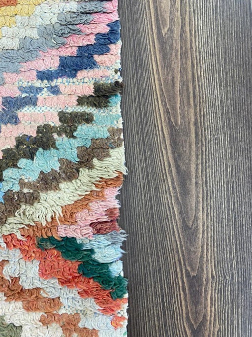 Marokkanischer Teppich aus Naturleinen, 250 x 100 cm