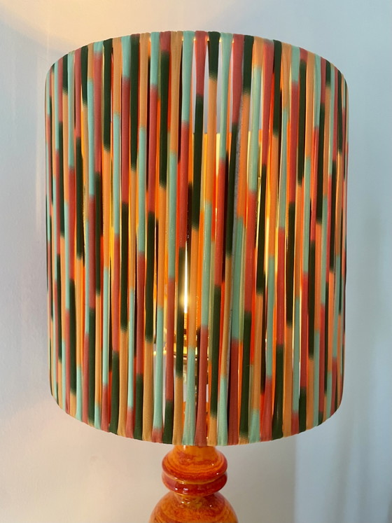 Image 1 of Grande lampe de table vintage – Céramique d'Allemagne de l'Ouest | Années 1970 | Hustadt (attribuée)