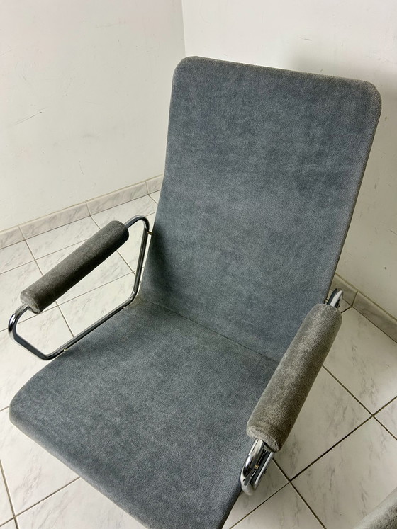 Image 1 of Fauteuil pivotant vintage Gelderland avec ottoman par Jan des Bouvrie