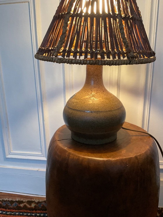 Image 1 of Lampe en céramique artisanale signée Balogh – Atelier de Dreux